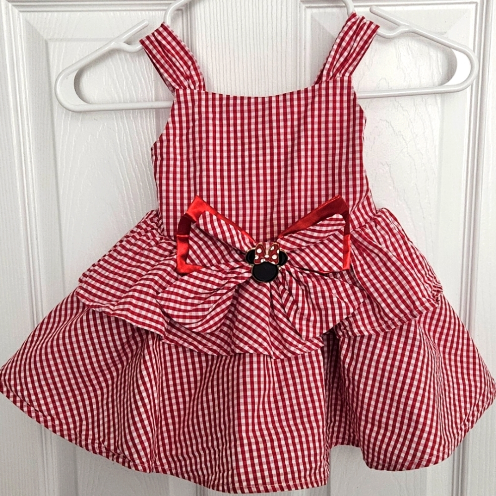 Disney Minnie Mouse red picnic dress 2t